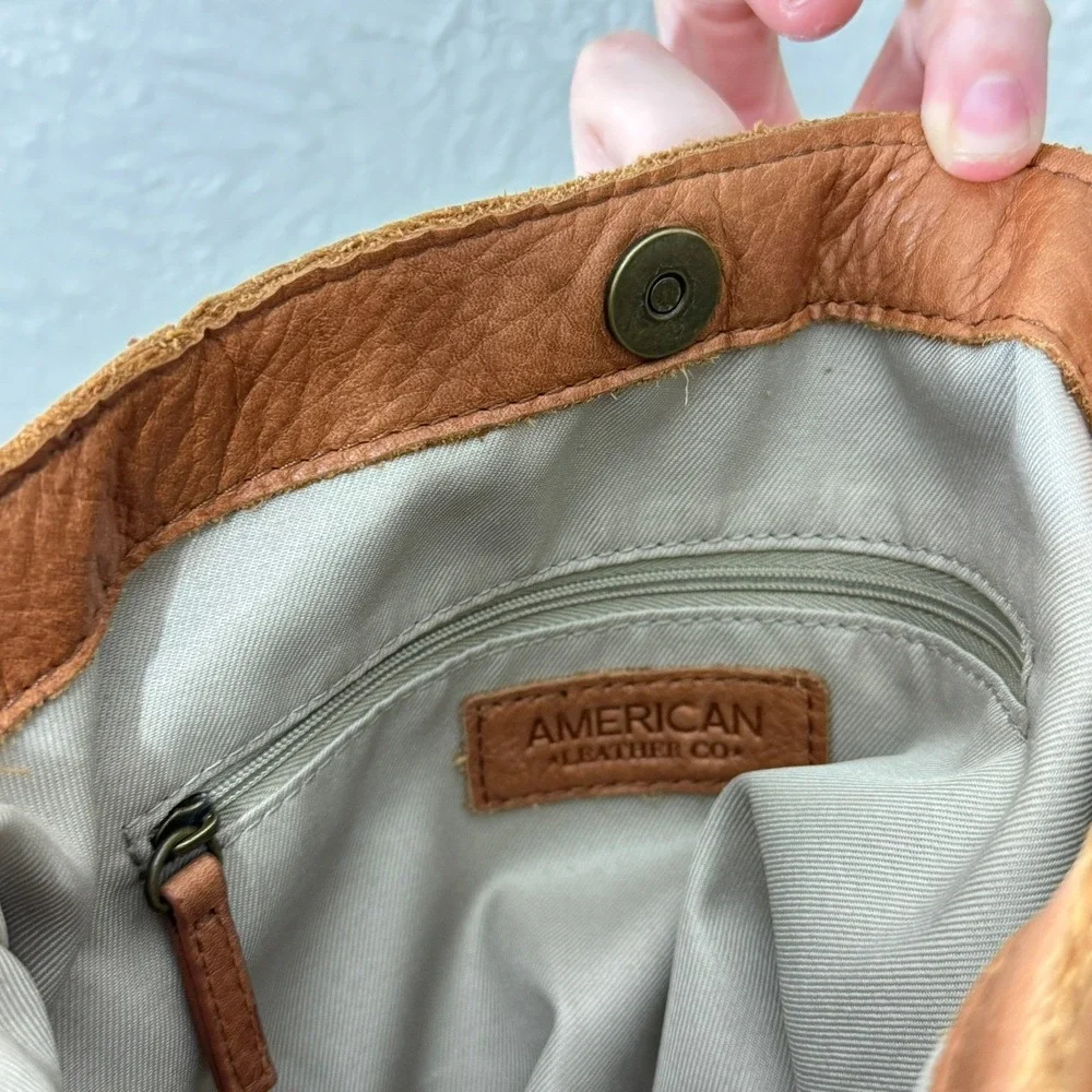 American Leather Austin Shoulder Bag Austin Cafe Latte Pebble Slouchy Hobo Purse